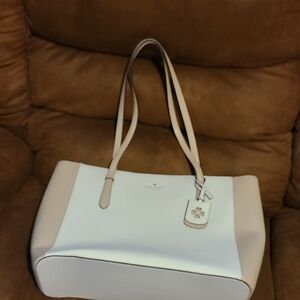 Kate Spade Cream and Tan Tote Bag